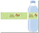 Triplets Three Peas in a Pod African American - Personalized Baby Shower Water Bottle Labels