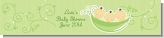 Triplets Three Peas in a Pod Asian - Personalized Baby Shower Banners