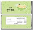 Triplets Three Peas in a Pod Asian - Personalized Baby Shower Candy Bar Wrappers thumbnail