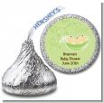 Triplets Three Peas in a Pod Asian - Hershey Kiss Baby Shower Sticker Labels thumbnail