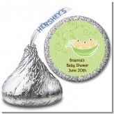 Triplets Three Peas in a Pod Asian - Hershey Kiss Baby Shower Sticker Labels