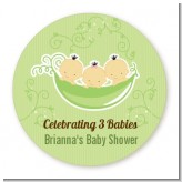 Triplets Three Peas in a Pod Asian - Personalized Baby Shower Table Confetti