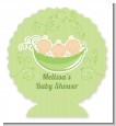Triplets Three Peas in a Pod Caucasian - Personalized Baby Shower Centerpiece Stand thumbnail