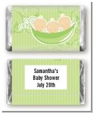 Triplets Three Peas in a Pod Caucasian Three Boys - Personalized Baby Shower Mini Candy Bar Wrappers