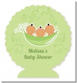 Triplets Three Peas in a Pod Hispanic - Personalized Baby Shower Centerpiece Stand