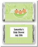 Triplets Three Peas in a Pod Hispanic Three Boys - Personalized Baby Shower Mini Candy Bar Wrappers