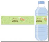 Triplets Three Peas in a Pod Hispanic - Personalized Baby Shower Water Bottle Labels