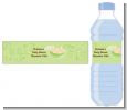 Triplets Three Peas in a Pod Caucasian - Personalized Baby Shower Water Bottle Labels thumbnail