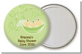 Triplets Three Peas in a Pod Asian - Personalized Baby Shower Pocket Mirror Favors