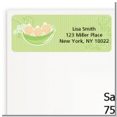 Triplets Three Peas in a Pod Caucasian - Baby Shower Return Address Labels