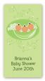 Triplets Three Peas in a Pod Hispanic - Custom Rectangle Baby Shower Sticker/Labels thumbnail