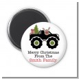 Truck with Rudolph - Personalized Christmas Magnet Favors thumbnail
