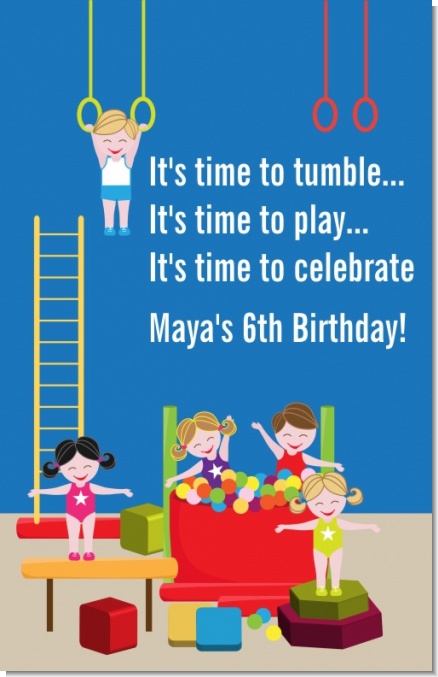 Tumble Gym - Personalized Birthday Party Wall Art