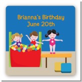 Tumble Gym - Square Personalized Birthday Party Sticker Labels