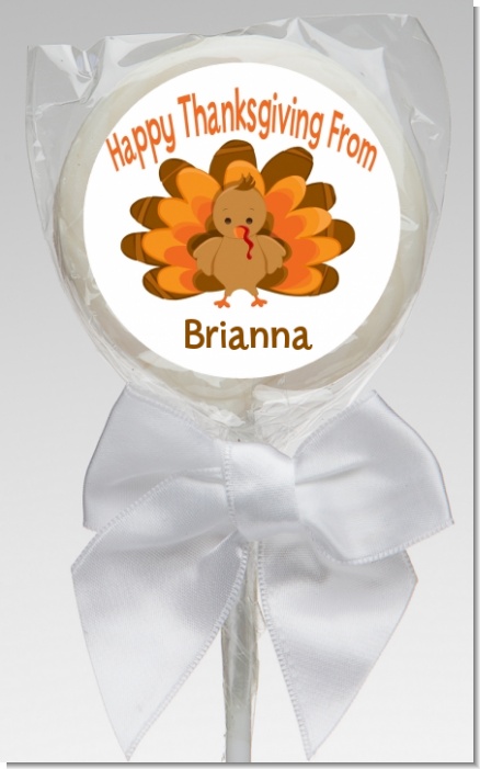 Turkey - Personalized Holiday Party Lollipop Favors