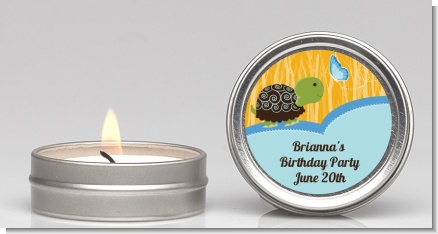 Turtle Blue - Birthday Party Candle Favors
