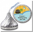 Turtle Blue - Hershey Kiss Birthday Party Sticker Labels thumbnail