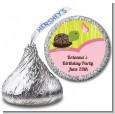 Turtle Girl - Hershey Kiss Birthday Party Sticker Labels thumbnail
