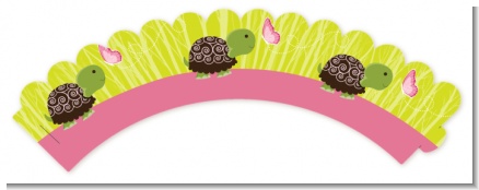 Baby Turtle Pink - Baby Shower Cupcake Wrappers