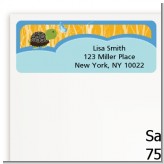 Baby Turtle Blue - Baby Shower Return Address Labels