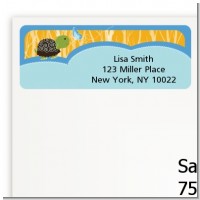 Baby Turtle Blue - Baby Shower Return Address Labels