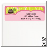 Baby Turtle Pink - Baby Shower Return Address Labels