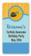 Turtle Blue - Custom Rectangle Birthday Party Sticker/Labels thumbnail