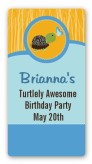 Turtle Blue - Custom Rectangle Birthday Party Sticker/Labels