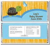 Baby Turtle Blue - Personalized Baby Shower Candy Bar Wrappers