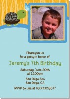 Turtle Blue - Photo Birthday Party Invitations