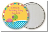 Turtle Girl - Personalized Birthday Party Pocket Mirror Favors