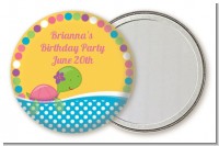 Turtle Girl - Personalized Birthday Party Pocket Mirror Favors