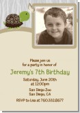 Turtle Neutral - Photo Birthday Party Invitations