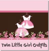 Twin Little Girl Outfits Baby Shower Theme