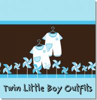 Twin Little Boy Outfits Baby Shower Theme