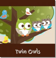 Owl Twins Baby Shower Theme