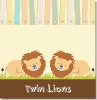 Twin Lions Baby Shower Theme