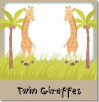 Twin Giraffes Baby Shower Themes