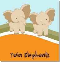 Twin Elephants Baby Shower Theme