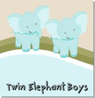 Twin Elephant Boys Baby Shower Theme