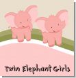 Twin Elephant Girls Baby Shower Theme thumbnail