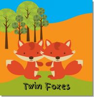 Twin Foxes Baby Shower Theme