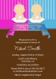 Twin Babies 1 Boy and 1 Girl Caucasian - Baby Shower Invitations thumbnail