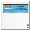 Twin Baby Boys African American - Baby Shower Return Address Labels thumbnail