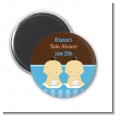 Twin Baby Boys Asian - Personalized Baby Shower Magnet Favors thumbnail
