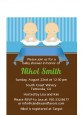 Twin Baby Boys Caucasian - Baby Shower Petite Invitations thumbnail