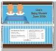Twin Baby Boys Hispanic - Personalized Baby Shower Candy Bar Wrappers thumbnail