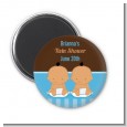 Twin Baby Boys Hispanic - Personalized Baby Shower Magnet Favors thumbnail