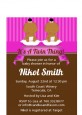 Twin Baby Girls African American - Baby Shower Petite Invitations thumbnail