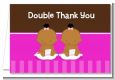 Twin Baby Girls African American - Baby Shower Thank You Cards thumbnail